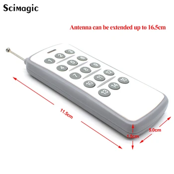 Scimagic 15CH RF Telecomanda Wireless 433Mhz 1527 cod de Învățare Transmițător 15 butoane Automate de perdele de la distanță