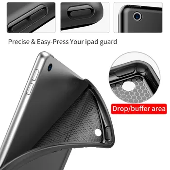 Slim Smart case Pentru iPad 10.2 2019 2020 TPU Moale Capacul din Spate pentru Apple iPad a 7-a Generație A2232 A2200 Tableta Caz + FilmPen