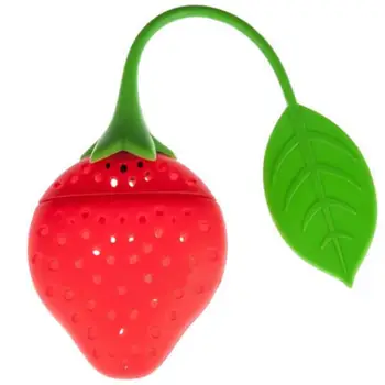 Slăbit pe bază de Plante Condiment Infuser Filtru Difuzor 1 buc Drăguț Silicon Căpșuni Frunze de Ceai Strecuratoare Creative Bara de Instrumente Accesorii de Bucatarie