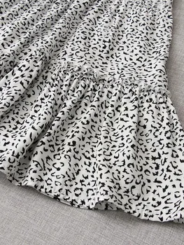 Toppies Vara Bretele Rochie Leopard Sundress Femeie Fără Mâneci Rochie Mini Sexy Bluze Volane