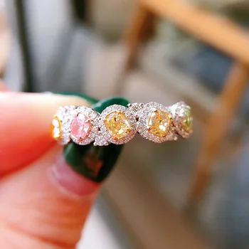 TR-25 mai Bune de vânzare de lux nou inel de design high-end sens este de culoare comoară plină inel cu diamant femei