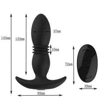 Wireless Anal Vibrator Masturbatori Sex Jucării Control De La Distanță Telescopic Penis Artificial Sex Masculin, Prostata Pentru Masaj Dop De Fund