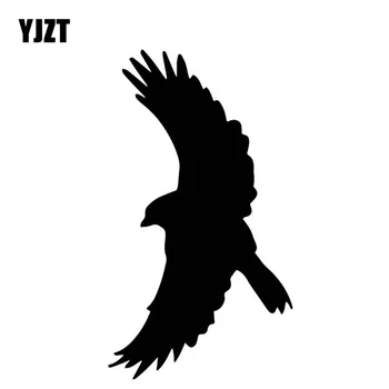YJZT 8,7 CM*15.6 CM Model de Vultur Decor de Vinil Decal Bara Accesorii Auto Autocolant Negru/Argintiu C4-2176