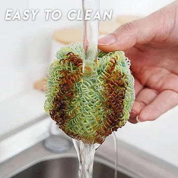 Zero-Free Fel De Mâncare Scruber Fel De Mâncare Placa Oală De Spălat Fibre Bilă De Oțel Perie De Curățare Antibacteriene Mașină De Spălat Vase Bucatarie Curat Acasă