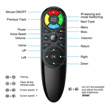 1 buc Q6 Multifuncțional Voce de la Distanță de Control 2.4 g Wireless Air Mouse Giroscop pentru Smart TV Box Set-top Computer