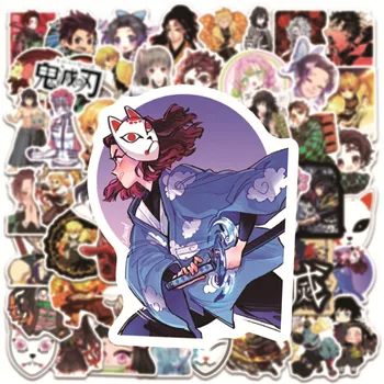 10/30/50/100BUC Anime Demon Slayer Autocolante Kimetsu Nu Yaiba Skateboard Chitara Depozitare Auto Copii Autocolant DIY Desene animate Decalcomanii de Jucărie