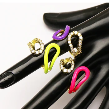 10 de piese de Înaltă calitate Deschis Email colorat Bijuterii inele de culoare de Vară inele bijuterii Cadouri pentru femei bijuterii Cadou 51314