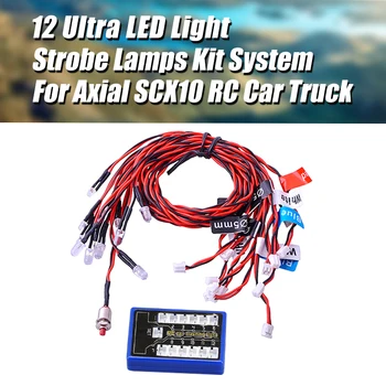 12 LED Ultra Luminos Intermitent Lumina Strobe Lămpi Kit Sistem de 1/10 1/8 RC Drift HSP TAMIYA CC01 4WD Axial SCX10 Masina RC Camion
