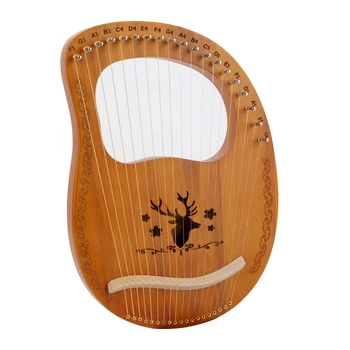 19 Siruri de caractere de Lemn de Mahon Corpul Liră Harpă, Instrument Muzical cu Tuning Cheie și Șiruri de Schimb