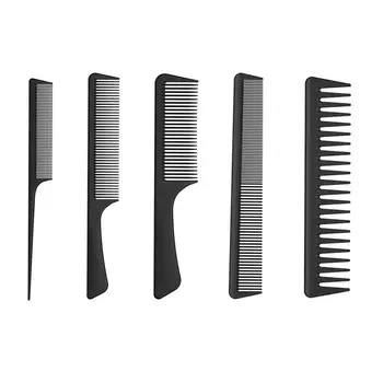 1buc Simplu Pieptene de Par Anti-statice, de Coafat Perie de Carbon Salon de Hair Styling Instrumente Perie Mâner Pentru Fete Cozi de cal