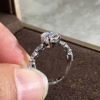 2021 Moda Tăiat Oval de Argint 925 Inel de Logodna pentru Femei Prințesă Drăguț Zircon Propune Nunta bijuterii Fine
