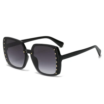 2021 Supradimensionat ochelari de Soare Patrati Femei Nou de Lux de Brand la Modă Negru Gradient Lens Vintage Men Gradient Nuante UV400