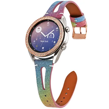20mm Slim din Piele Trupa Curea pentru Samsung Galaxy Watch Activ 2/Watch3 41mm Curea pentru Galaxy watch 42mm accesorii