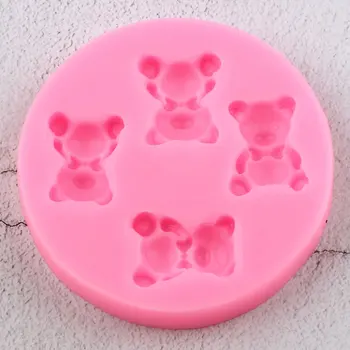 3D Teddy Bear Mucegai Silicon Bomboane Rășină Zgura Matrite DIY Copil de Naștere Tort Fondant Instrumente de Decorare Ciocolata Gumpaste Matrite