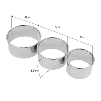 3Pcs Rotunde de Aluat în Formă de Instrument de Tăiere Gadget-uri de Bucătărie din Oțel Inoxidabil Găluște Cutter Portabil Găluște Ambalaje Matrite