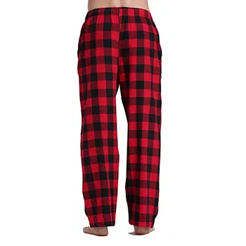 45# Moda Pantaloni pentru Bărbați, Casual Carouri Drept Liber de Sport în Carouri Pijama Plus Dimensiune Pantaloni Lungi Homewear pentru bărbați