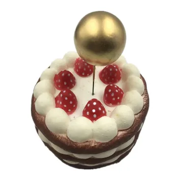 5pcs Balonul de Aur Tort Fân Fericit Petrecerea Baby shower Cake Decor DIY Cupcake Steagul de Nunta Minge de Crăciun Decor Consumabile