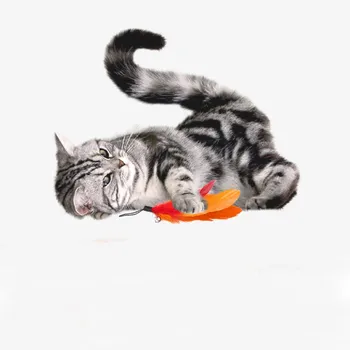 5pcs Jucării Pisoi Pisică Bagheta Jucărie Pene Naturale Teaser Înlocuiri Pisica undita de Jucarie pentru Interior Kitty