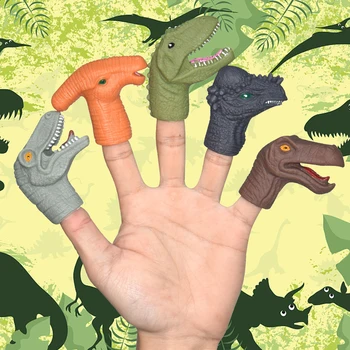 5PCS Mini Dinozaur Portabil Desene animate Dinosaur Marionetă Deget Degetele Jucarie Papusa Bebelus de Învățământ Devreme Mână Poveste de Jucării Pentru Copii