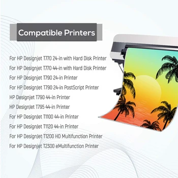 6PCS Compatibil Pentru HP 72 de Cartușe de Cerneală Pentru HP Designjet T610 T770 T790 T1120 T1200 T1300 T610 T1100 T2300 Printer 130ML/PC