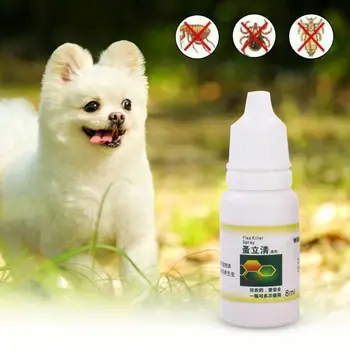 8 ml Câine de Companie Pisica de Purici Capuse Killer Anti-purici Spray Insecticid cu Păduchi Insect Remover Lichid