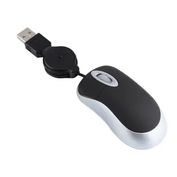 80% off Nouă Fată Drăguță Creative Soareci de Calculator Telescopic 3 Chei 1600DPI Laptop USB Cablu Retractabil Optical Mini Mouse cu Fir