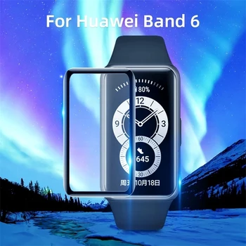 9D Curbe Moi din Fibre de Sticlă, Folie de Protectie Pentru Huawei Band 6 Complete de Acoperire rezistent la zgarieturi Ecran de Protecție Pentru Onoare Band6 Glas