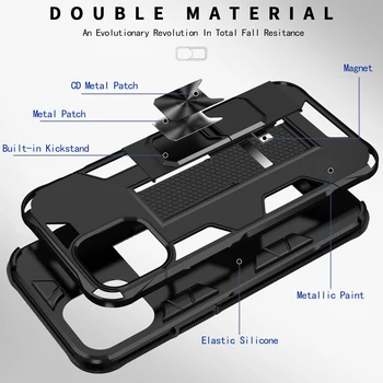 Anti toamna grea armură de protecție Invizibil Suport Telefon Caz Pentru iPhone 6 7 8 6S Plus XR X XS 11 12 MiNi Pro Max SE 2020 de Acoperire