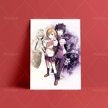 Arta de perete Imagini de Un Anumit Indice Magic HD Printuri Poster Japonia Anime Decor Acasă Tablouri Canvas Cadru Modular Pentru Camera de zi