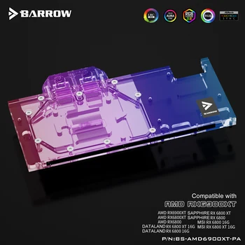 BARROW 6900 GPU Bloc de Răcire cu Apă, acoperire Completă Pentru AMD Fondator Ediție MSI Safir RX 6900 6800 XT, BS-AMD6900XT-PA