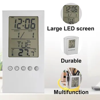 Birou Digital Pen/Creion LCD Ceas cu Alarmă, Termometru și Calendar de Afișare