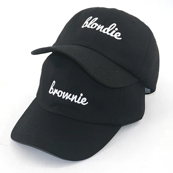 Blondie brownie broderie cuplu capac pălărie din bumbac reglabil moda pălării de baseball snapback noi capace de sport