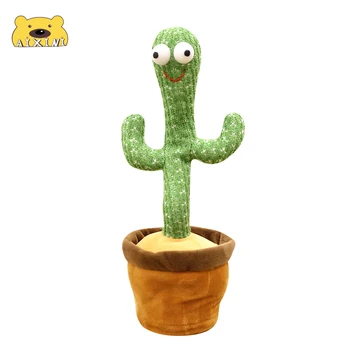 Cactus Decor Drăguț Electronice se Agită Cactus dansant devastate Umplute Jucărie Moale pentru Copii Copil Cadou de Ziua Cactus Plush Pluș Kawaii