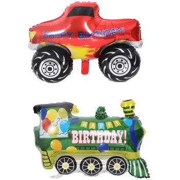 Camion De Tren Masina Balon De Folie Copii, Cadouri De Ziua De Nastere Decoratiuni Petrecere Copil De Dus Pentru Copii Bile De Aer Băiat Favoarea Jucărie Globos