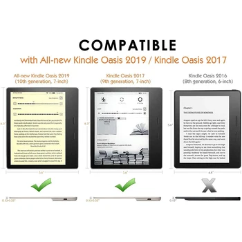 Caz pentru Noul Kindle Oasis (a 10-a Generație, 2019 de Presă și a 9-a Generație, 2017 de Presă) - Piele PU Capac Maneca