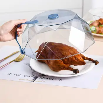 Cuptor cu Microunde Încălzire Acoperi Alimente Acoperi Vasul Placă Capac de Plastic Transparent Anti-stropi Capac Cu Mâner