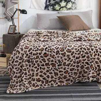 De Vânzare la cald Nou 2020 Clasic Leopard de imprimare pătură de Iarnă lenjerie de Pat Canapea Super Moale Adult Pătură de Dormit Pătura Caldă 200x230cm