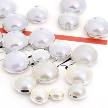 De înaltă calitate forma rotunda Coase Pe Perle pietre,argintiu jos gheara stras cu găuri,Diy/accesorii de Îmbrăcăminte
