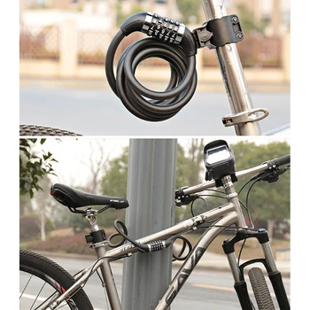 De înaltă Securitate Biciclete Cablu de Blocare 5 Cifre Resetabile Combinație Înfășurare Durabile și Greu de Blocare Anti-furt Echipament de Echitatie
