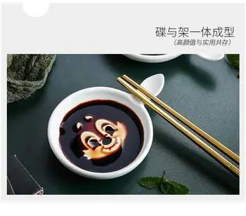 Disney Mickey Ochi ceramice desene animate condimente vase de uz casnic sos de soia otet fel de mâncare drăguț mic vas de creație condimente fel de mâncare