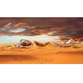 DIY Diamant Pictura Peisaj de Deșert Art Zeii Egiptului Pustiu Piramide de diamant Broderie 5d mozaic Burghiu Plin de GG2955