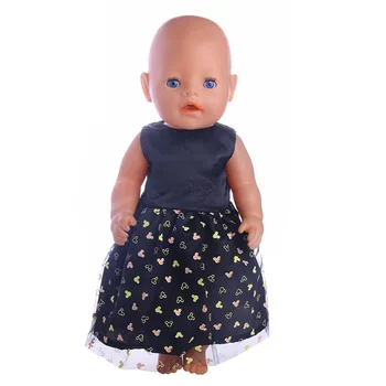 Dragut Imprimare Punctate De Tifon Fusta Haine Papusa De 18 Inch American Doll Fete Si 43 Cm La Nou-Născut Articole Pentru Copii,Generația Noastră