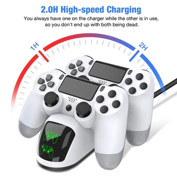 Dual Charger Dock Pentru PS4 Controler Încărcător USB de Încărcare Rapidă Stație de Andocare Pentru Playstation 4/PS4 Pro Încărcător Pentru PS4 Accesorii