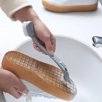 Dublu Partea De Pantofi, Perie De Curățare Instrumente Mâner Lung Din Material Plastic De Uz Casnic De Curățare Pantofi Adidași Perii De Spălat