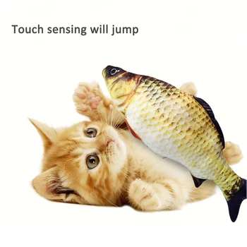 Electronice Pisică Jucărie de Pește 3D Electric Simulare Pește Jucării pentru Pisici Pet Joc Jucărie pisica consumabile juguetes para gatos jucării pentru animale de companie