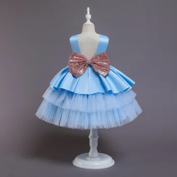 Elegant Copil Fete Dress Infat Fete Botez Rochie de Bal pentru Copii Rochii pentru Fete Formale Petrecere Costum Printesa Dimensiune 0-8 Ani