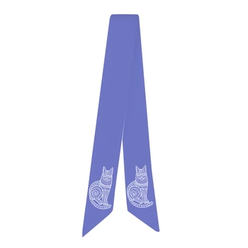 Femei De Moda Cap Gât Cravată De Păr Banda De Cravată Abstracte, Animal Print Varietate Mâner Sac Legat Esarfa