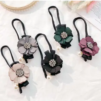 Femei Floare Donut Maker Bun Perle Mari Panglică de Păr DIY Stil de a Face Instrumente de Stil de Moda coreeană Bigudiu de Păr Accesorii