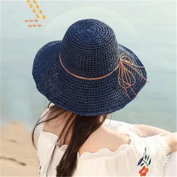 Femeile Pliabil Pălării de Paie Doamnelor Capac la Modă UV Proteja Plaja Palarie Casual sex Feminin de Călătorie Găleată Pălării