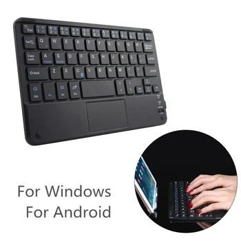 Fără fir Bluetooth Tastatura BT 3.0 Tastatură cu Touchpad pentru Laptop-Telefon Suport Tablet Android, Windows și IOS Sistem de